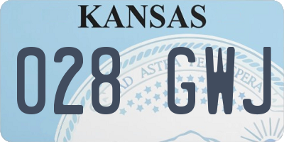 KS license plate 028GWJ