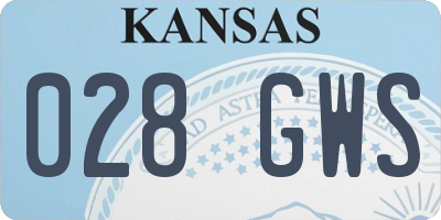 KS license plate 028GWS
