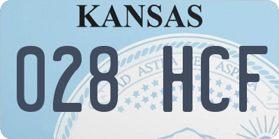 KS license plate 028HCF