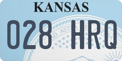 KS license plate 028HRQ