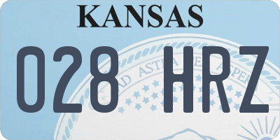 KS license plate 028HRZ