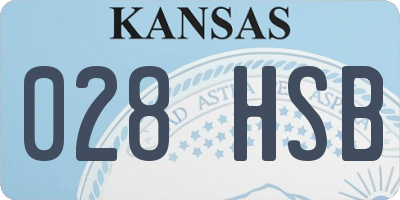 KS license plate 028HSB