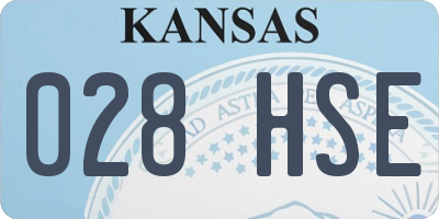 KS license plate 028HSE