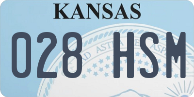 KS license plate 028HSM