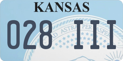 KS license plate 028III