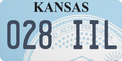 KS license plate 028IIL