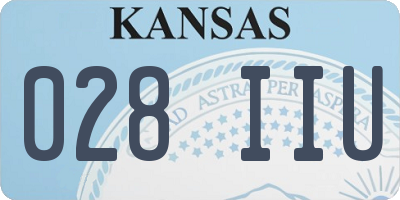 KS license plate 028IIU