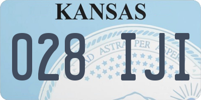 KS license plate 028IJI