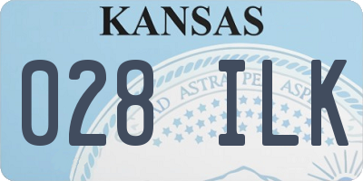 KS license plate 028ILK