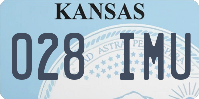 KS license plate 028IMU