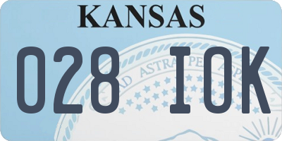 KS license plate 028IOK