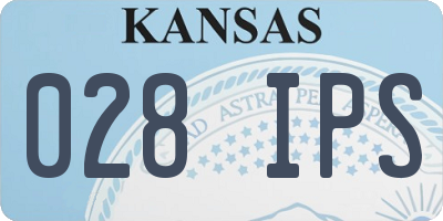 KS license plate 028IPS