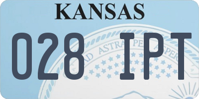 KS license plate 028IPT