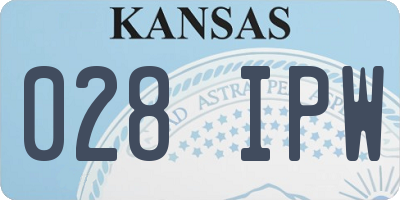 KS license plate 028IPW