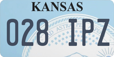 KS license plate 028IPZ