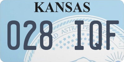 KS license plate 028IQF