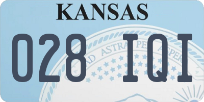 KS license plate 028IQI