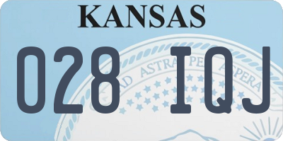 KS license plate 028IQJ
