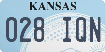 KS license plate 028IQN