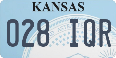 KS license plate 028IQR