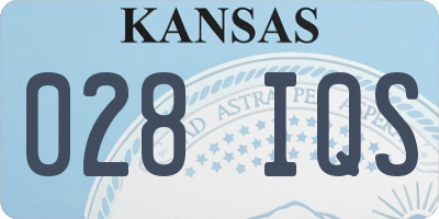 KS license plate 028IQS