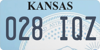 KS license plate 028IQZ