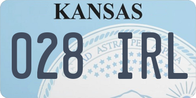 KS license plate 028IRL