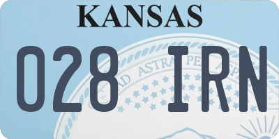 KS license plate 028IRN