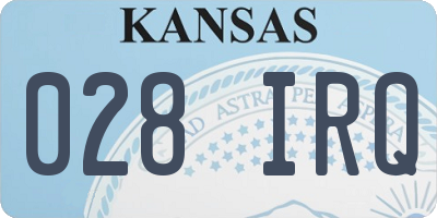 KS license plate 028IRQ