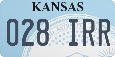 KS license plate 028IRR