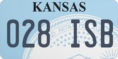 KS license plate 028ISB