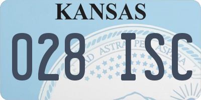 KS license plate 028ISC