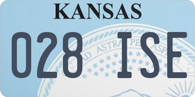 KS license plate 028ISE