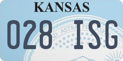 KS license plate 028ISG