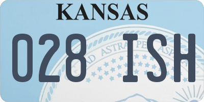 KS license plate 028ISH