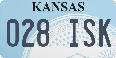 KS license plate 028ISK