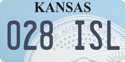 KS license plate 028ISL