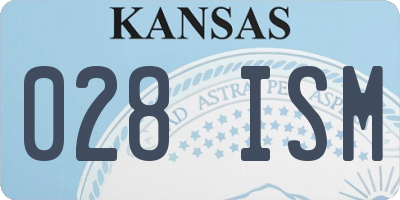 KS license plate 028ISM