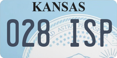 KS license plate 028ISP