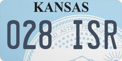 KS license plate 028ISR