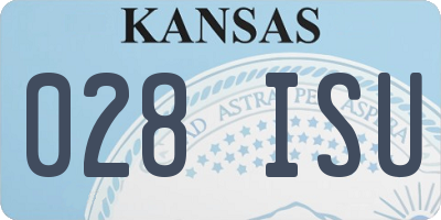 KS license plate 028ISU