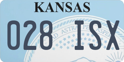 KS license plate 028ISX
