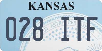 KS license plate 028ITF
