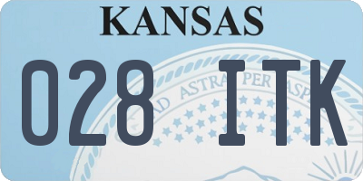 KS license plate 028ITK