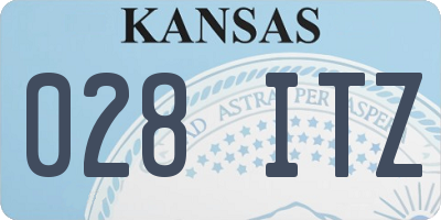 KS license plate 028ITZ