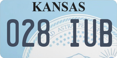 KS license plate 028IUB