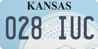 KS license plate 028IUC