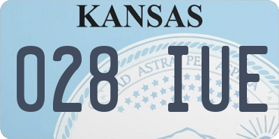 KS license plate 028IUE