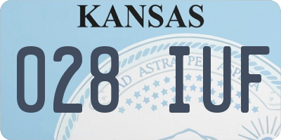 KS license plate 028IUF