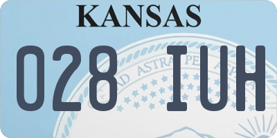 KS license plate 028IUH